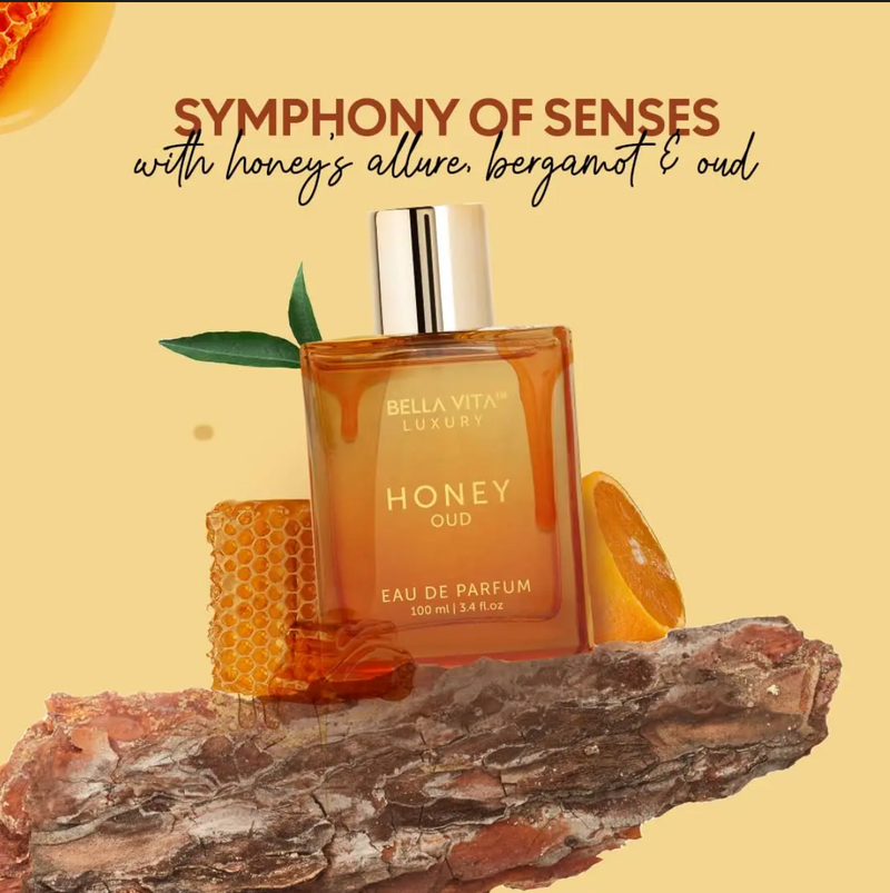 Honey Oud Eau De Parfum Long Lasting Unisex Honey Oud Eau De Parfum 3.4 Oz Floral Spicy with Patchouli Vanilla Cologne Christmas