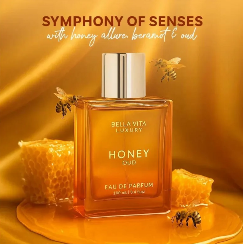 Honey Oud Eau De Parfum Long Lasting Unisex Honey Oud Eau De Parfum 3.4 Oz Floral Spicy with Patchouli Vanilla Cologne Christmas