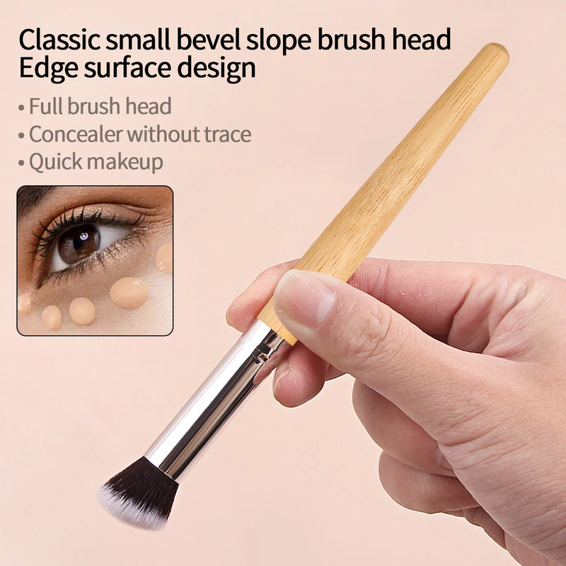 concealer paw brush - angled for seamless application