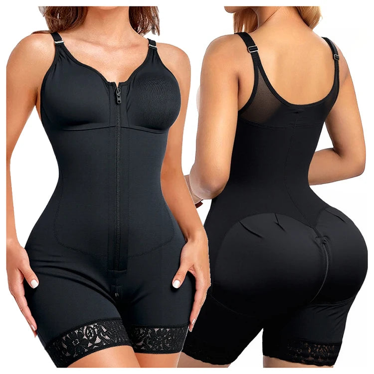 Women’s YIANNA Fajas Colombianas shapewear  Tummy Control Butt Lifter Shaper with Zipper Crotch detachable shoulder strap